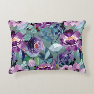 Aquarelle hiver Coussin floral