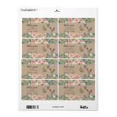 aquarelle hiver fleuri Oeuf Carton Étiquette (Feuille entière)