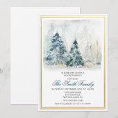 Aquarelle Hiver Invitation au réchauffement des ma (Devant / Derrière)