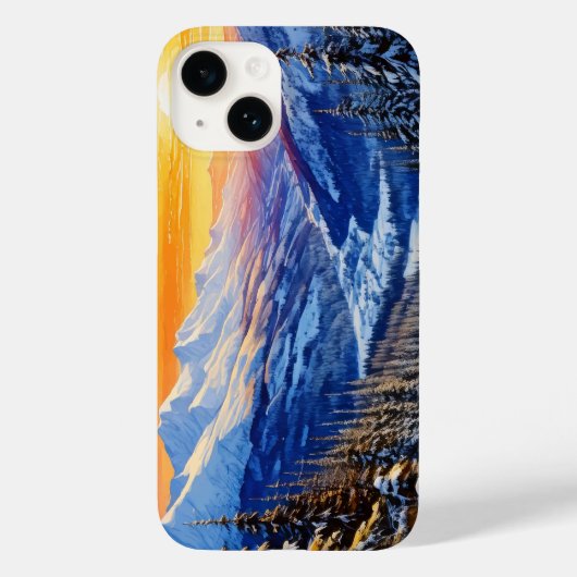 aquarelle hiver matin iPhone / coque ipad (Verso)