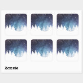 Aquarelle Hiver Vacances | Sticker (Feuille)