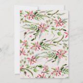 Aquarelle hiver verdure Carte photo de vacances (Dos)