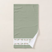 Aquarelle Holly Monogramme Noël Rouge Vert (Serviette à main)