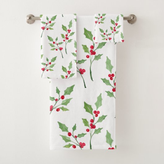 Aquarelle Holly Sprigs Motif (En situation)