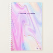 Aquarelle Holographique tendance Weekly personnel (Devant)