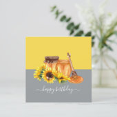 Aquarelle Honey Still Life Carte d'anniversaire (Debout devant)