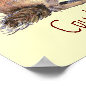 Aquarelle Howling Coyote Poster (Coin)