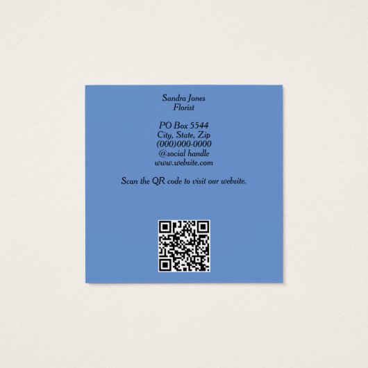 Aquarelle Hydrangea Cartes de visite (Dos)