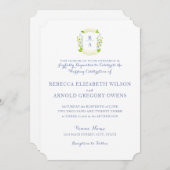 Aquarelle Hydrangea Crest Faire-part de mariage (Devant / Derrière)