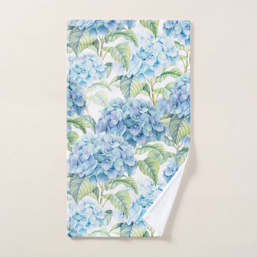 Aquarelle Hydrangea Fleurs (Serviette à main)