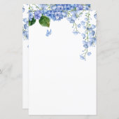 Aquarelle Hydrangea papeterie (Devant / Derrière)