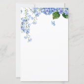 Aquarelle Hydrangea papeterie (Dos)