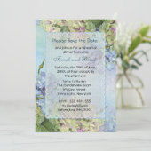 Aquarelle Hydrangea Répétition Dîner Invitation (Debout devant)