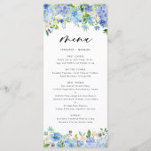 Aquarelle Hydrangeas Floral Wreath Menu II (Devant)