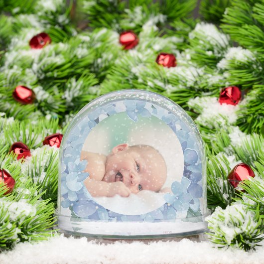 aquarelle hydrangée cadre Baptême merci (Noël)