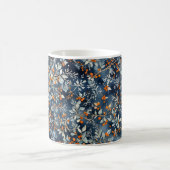 Aquarelle Ice Bleu hiver Motif Floral Mug (Centre)