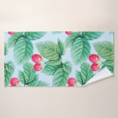 Aquarelle illustrant les framboises. Pièce transpa (Serviette de bain)