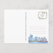 Aquarelle illustrée Carte de l'Australie (Dos)