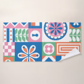 Aquarelle illustrée isolée de kiwi-fru vert (Serviette de bain)