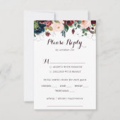 Aquarelle illustrée Mariage choix RSVP (Devant)