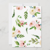 Aquarelle Illustrée Plage Mariage Invitation (Dos)