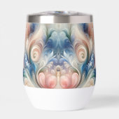 Aquarelle Imaginaire Floral Pastel Bleu & Crème (Avant)