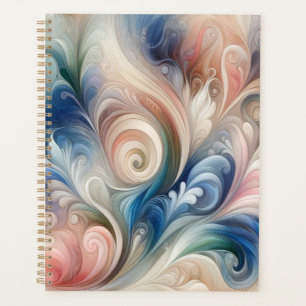 Aquarelle Imaginaire Floral Pastel Bleu & Crème