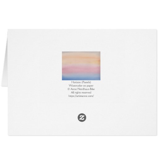 Aquarelle impressionniste Pastel Sky (Dos Horizontal)