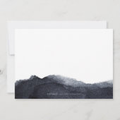Aquarelle indigo moderne simple save the date (Dos)