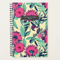 Aquarelle inspirée rose + vert Botanique Floral