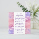 Aquarelle Invitation à toutes les occasions (Debout devant)