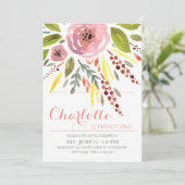 Aquarelle Invitation Anniversaire (Debout devant)