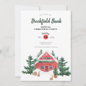 Aquarelle Invitation annuelle à la fête de Noël (Devant)