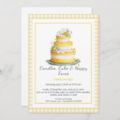 Aquarelle Invitation de gâteau d'anniversaire - ja (Devant / Derrière)