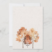 Aquarelle Invitation Rustique d'Automne pour Thank (Dos)