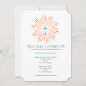 Aquarelle | Invitations de la première communion d (Devant)