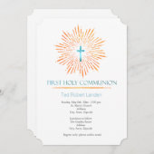 Aquarelle | Invitations de la première communion d (Devant / Derrière)