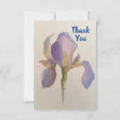 Aquarelle Iris Merci carte de note (Devant)