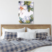 Aquarelle Ivoire Magnolias toile étirée (Insitu(Chambre))