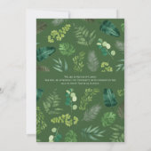 Aquarelle Ivy Green Plante Faire-part de graduatio (Dos)