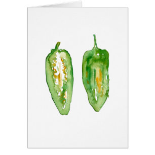 Aquarelle Jalapeño Imprimer la carte de voeux