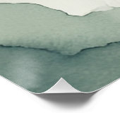 Aquarelle Japandi Art Floral Imprimer | Affiche (Coin)