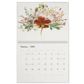 Aquarelle Jardin botanique floral 2023 Calendrier (Feb 2026)