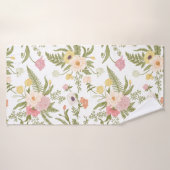 Aquarelle Jardin Fleurs Belle Nature (Serviette de bain)