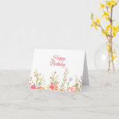 Aquarelle Jardin Fleurs Frontière Carte d'Annivers (Fleur jaune)