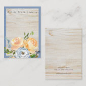 Aquarelle Jardin Floral Bois Élevage Carte d'affic (Devant / Derrière)