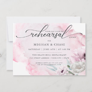 Aquarelle Jardin Floral Pink Poppy Invitation