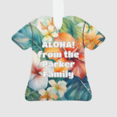 Aquarelle Jardin hawaïen Hibiscus tropical (dos)