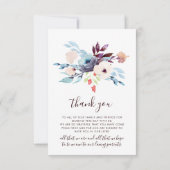 Aquarelle Jardin Merci de mariage (Dos)