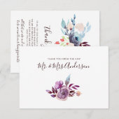 Aquarelle Jardin Merci de mariage (Devant / Derrière)